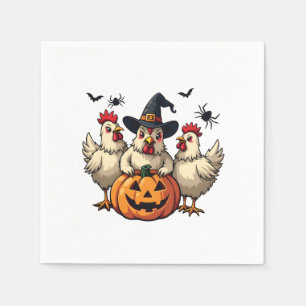 Guardanapo De Papel Três Bruxas de Queda de Frangos de Halloween