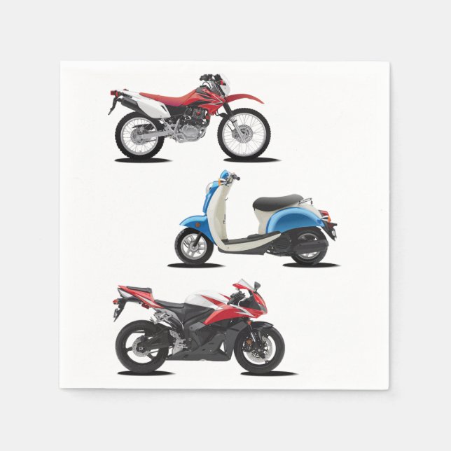 Guardanapo De Papel Três Motocicletas Papel Napkins (Frente)