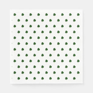 Guardanapo De Papel Trevos irlandeses da boa sorte do teste padrão