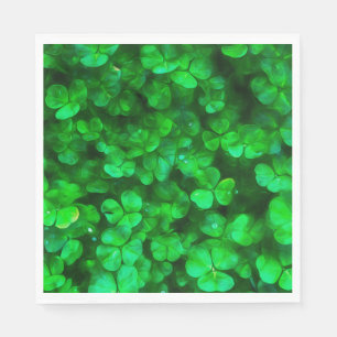 Guardanapo De Papel Trevos verdes irlandeses celtas afortunados