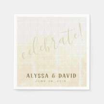 Triângulos Brancos Distantes Celebram Napkin