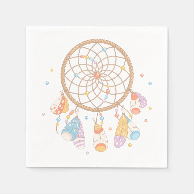 Guardanapo De Papel Tribal Dreamcatcher Boho Baby (Frente)