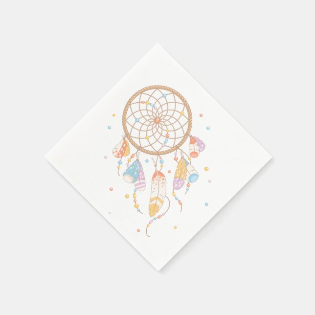 Guardanapo De Papel Tribal Dreamcatcher Boho Baby (Canto)