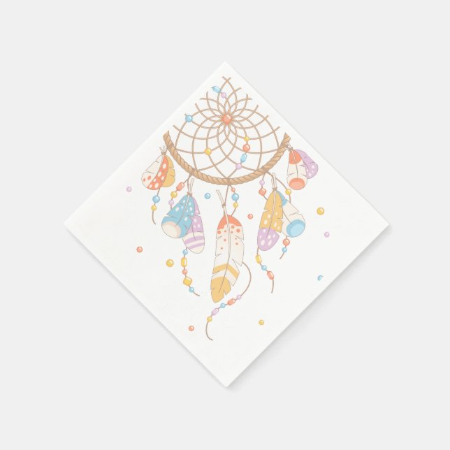 Guardanapo De Papel Tribal Dreamcatcher Boho Baby (Canto)