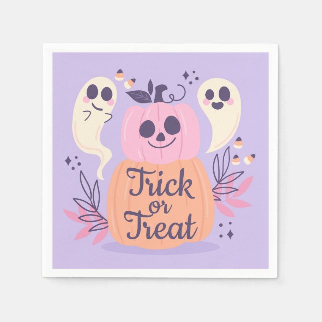 Guardanapo De Papel Trick or Treat Fantasma  (Frente)