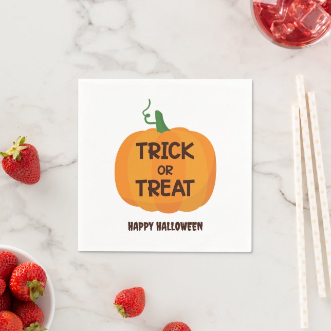 Guardanapo De Papel Trick or Treat Halloween (Insitu)