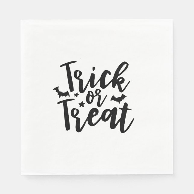 Guardanapo De Papel Trick or Treat Halloween Morcegos (Frente)