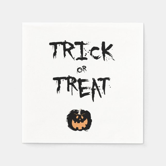 Guardanapo De Papel Trick or treat pumpkin (Frente)