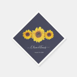 Guardanapo De Papel trio de girassol no2 para casamentos