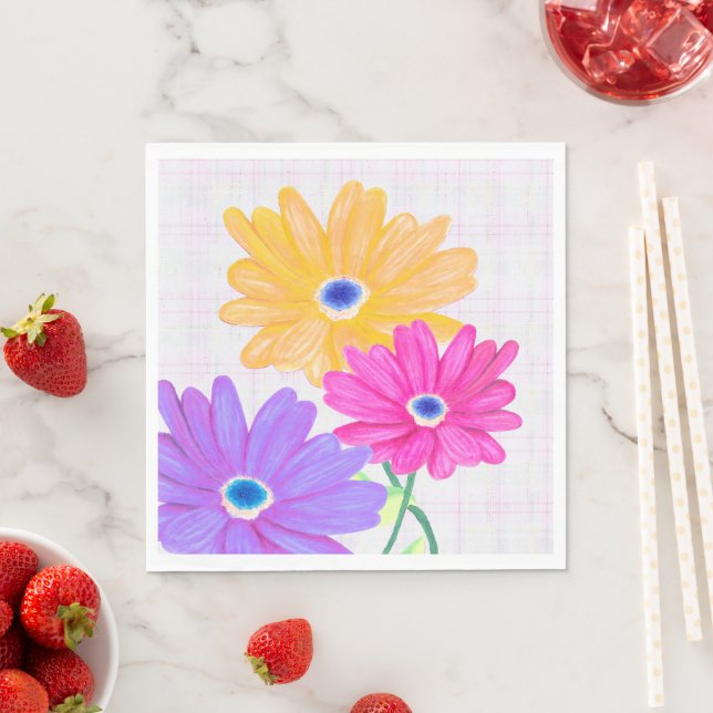 Guardanapo De Papel Trio of Joy: Bright Floral  (Insitu)