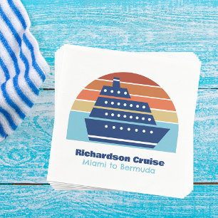 Guardanapo De Papel Trip Personalizada da Família de Navios de Cruzeir