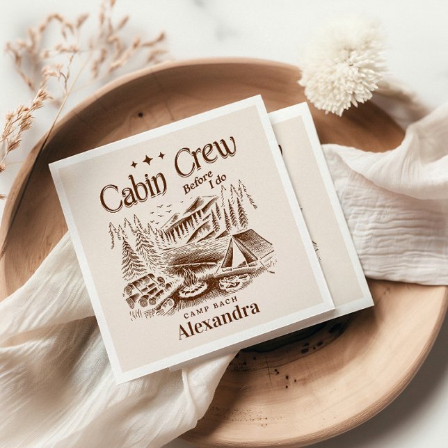 Guardanapo De Papel Tripulação De Cabina De Campo Antes Da Bachelorett (Criador carregado)
