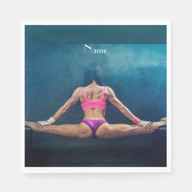 Guardanapo De Papel Trocar Thunder_Cove do Modelo de Malhação feminino (Frente)