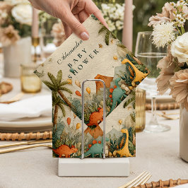 Guardanapo De Papel Tropical Dino Adventure Baby Shower