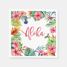 Guardanapo De Papel Tropical Floral Hibiscus Aloha Partido Havaiano