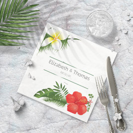Guardanapo De Papel Tropical Floral Wedding ID475