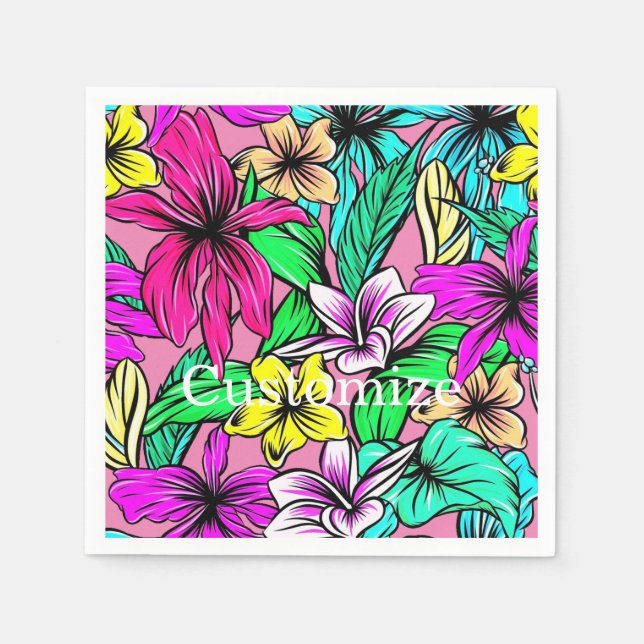Guardanapo De Papel Tropical Flower Mix Thunder_Cove (Frente)