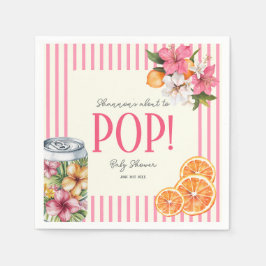 Guardanapo De Papel Tropical Flowers Pop Baby Shower Paper Napkins