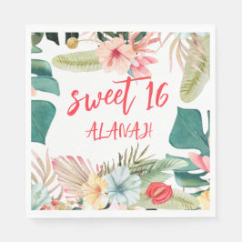 Guardanapo De Papel Tropical Havaiana 16º aniversário