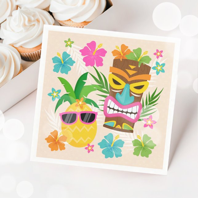 Guardanapo De Papel Tropical Havaiana Luau Birthday (Criador carregado)