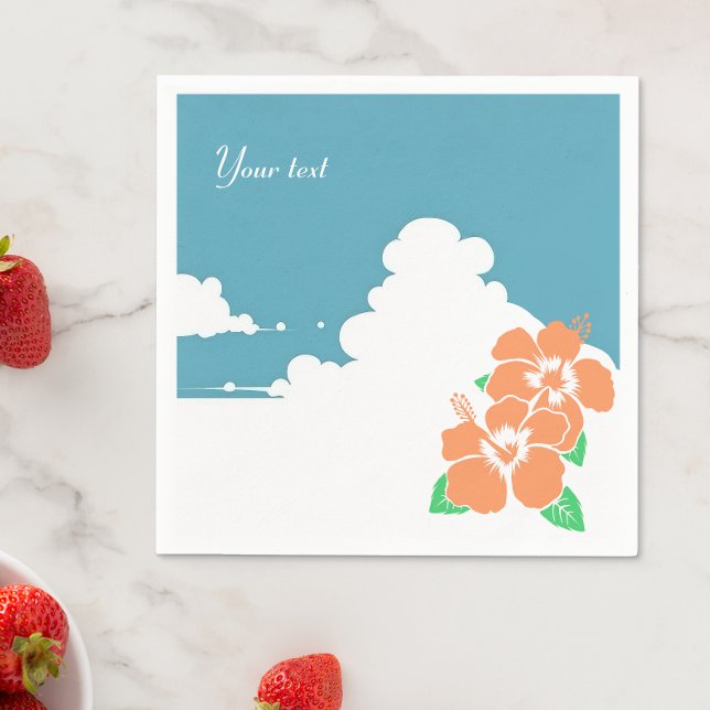 Guardanapo De Papel Tropical Hibiscus Summer Wedding  (Criador carregado)