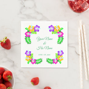 Guardanapo De Papel Tropical Hibiscus Thunder_Cove