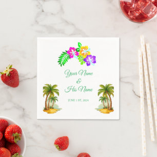 Guardanapo De Papel Tropical Palm Trepas Tropicais Thunder_Cove