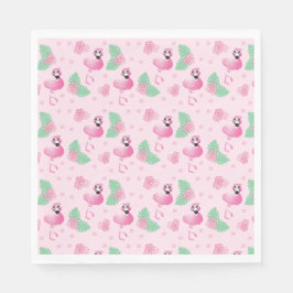 Guardanapo De Papel Tropics Flamingo Bird Flower Patterno Tropical Ros