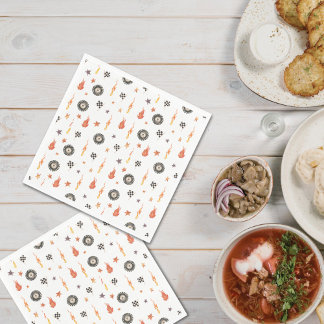 Guardanapo De Papel Trucks Racing Checkers Modern Watercolor White