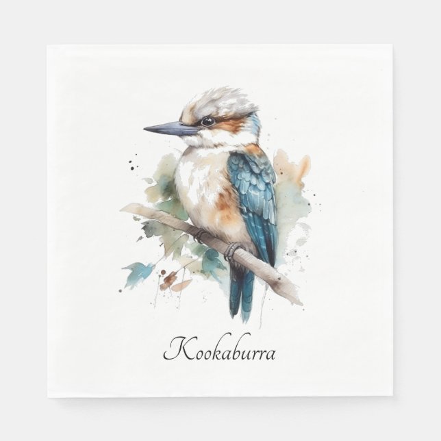 Guardanapo De Papel True Blue Kookaburra, personalizado (Frente)