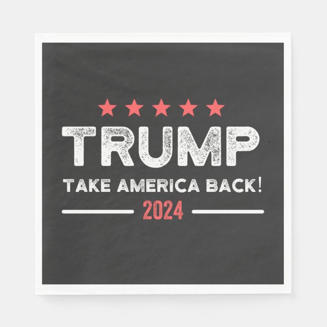 Guardanapo De Papel Trump 2024 Take America Back (Frente)