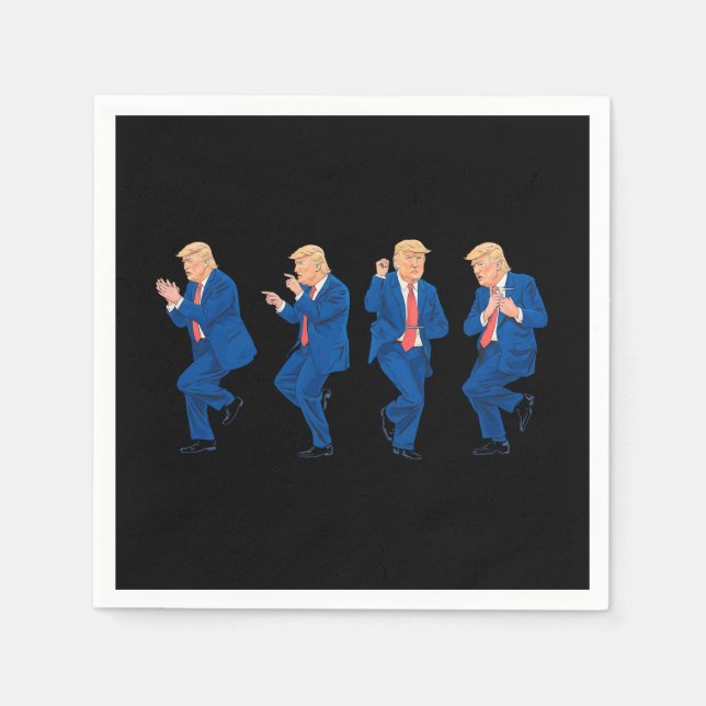 Guardanapo De Papel Trump 45 47 Funny Dance Dancing Presidente dos EUA (Frente)