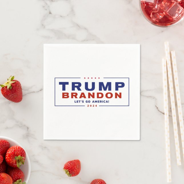 Guardanapo De Papel Trump Brandon 2024™ Documento eleitoral Napkins (Insitu)