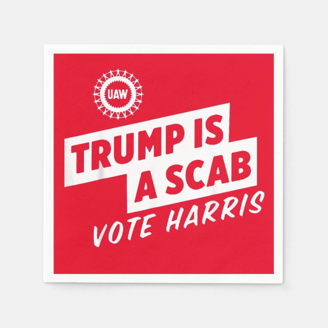 Guardanapo De Papel Trump é um Scab Vote Harris 2024 Presidente (Frente)