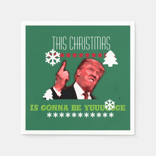 Guardanapo De Papel Trump esse natal será jovem (Frente)