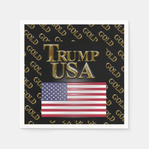 GUARDANAPO DE PAPEL TRUMP EUA DOURADO