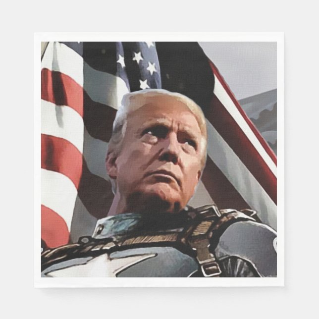 Guardanapo De Papel Trump Patriótico (Frente)