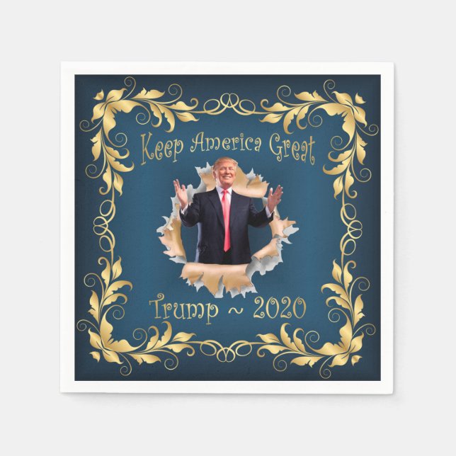 Guardanapo De Papel Trump Souvenir Breakout Comemorativo Napkins ~ (Frente)