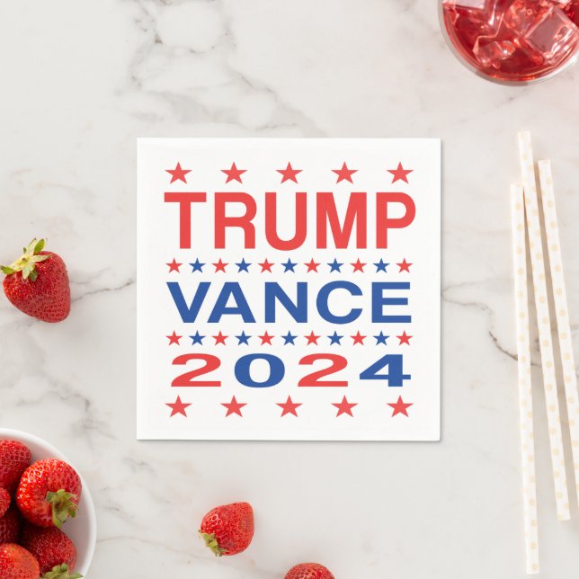 Guardanapo De Papel Trump Vance 2024 Stars Paper Napkins (Insitu)