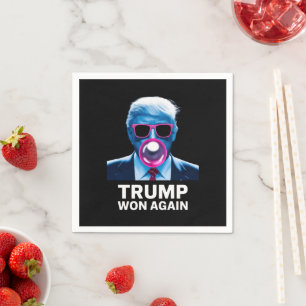 Guardanapo De Papel Trump Venceu Novamente Eleição 2024 Voto President