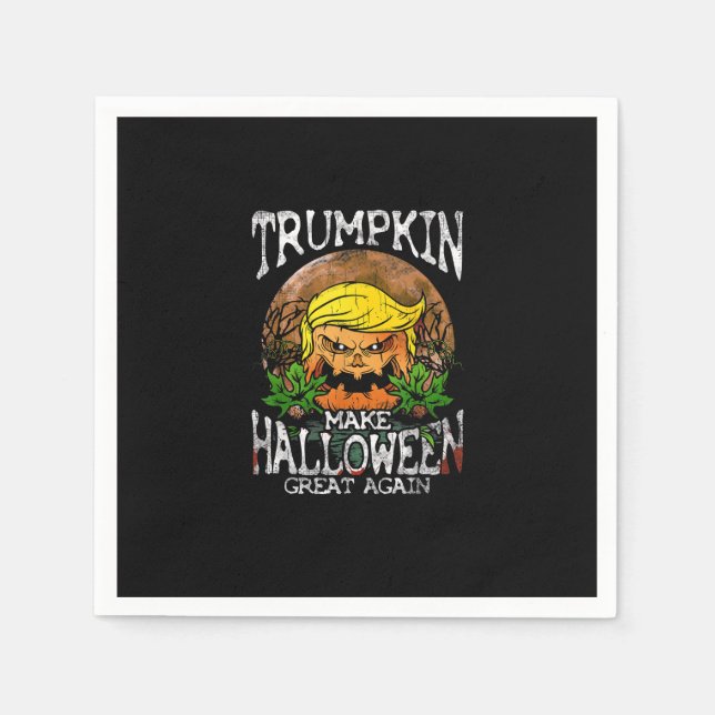 Guardanapo De Papel Trumpkin Faça Excelente De Halloween Novamente Pre (Frente)