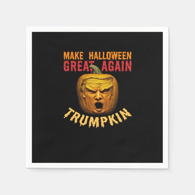 Guardanapo De Papel Trumpkin Faz Excelente De Halloween De Novo - Dona (Frente)