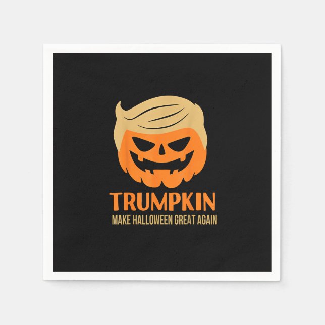 Guardanapo De Papel Trumpkin Faz Excelente De Halloween Novamente (Frente)