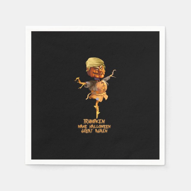 Guardanapo De Papel Trumpkin Faz Excelente De Halloween Novamente (Frente)