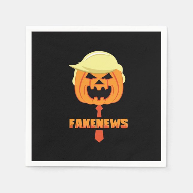 Guardanapo De Papel Trumpkin Faz Excelente De Halloween Novamente - No (Frente)