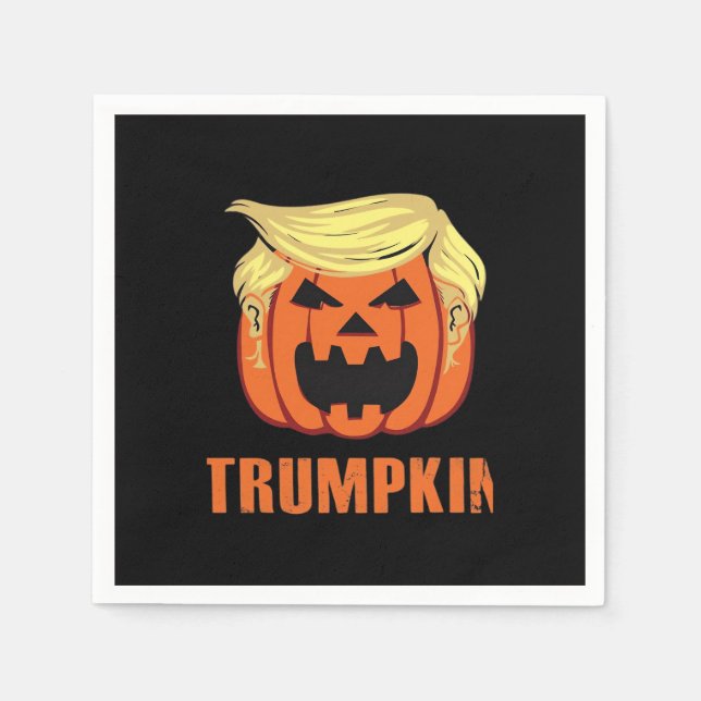 Guardanapo De Papel Trumpkin faz o Halloween (Frente)