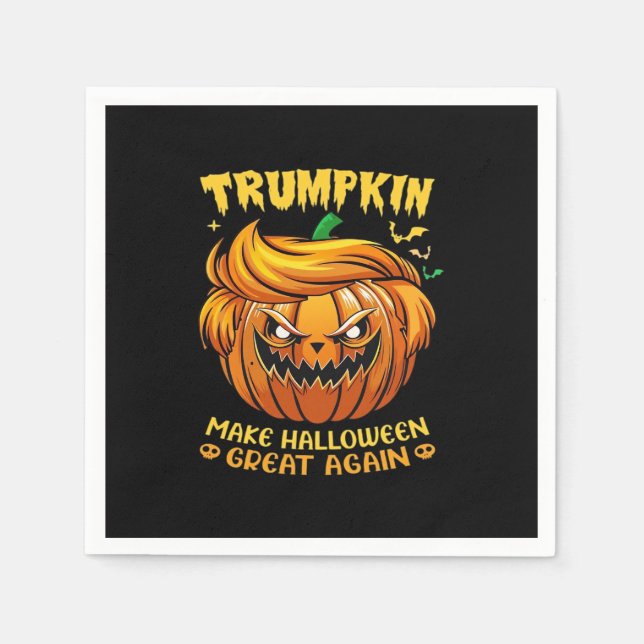 Guardanapo De Papel Trumpkin Halloween - Faça Excelente De Halloween N (Frente)
