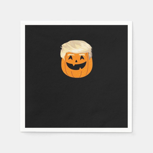 Guardanapo De Papel Trumpkin Pumpkin Halloween Clássico (Frente)