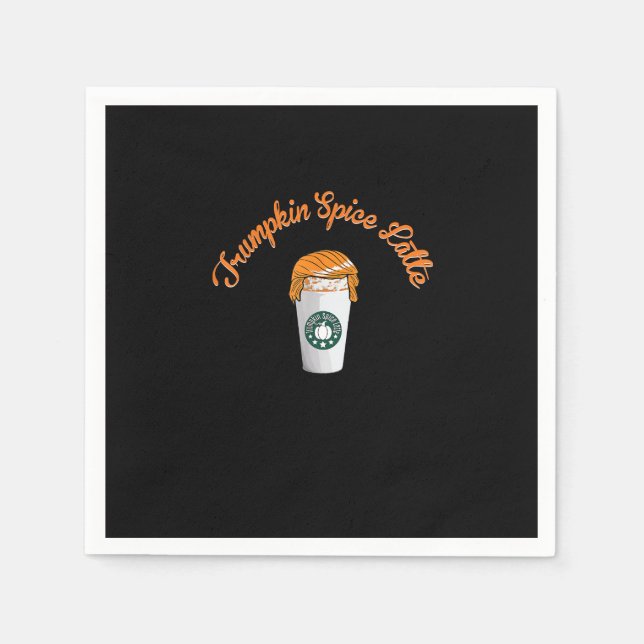 Guardanapo De Papel Trumpkin Pumpkin Spice Latino Café Feriado (Frente)