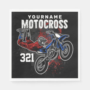 Guardanapo De Papel Truque FMX personalizado de Motocross Racing em Es